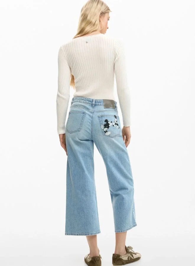 DESIGUAL Blue Mickey Mouse™ Heart Jeans for Women | Best Price UAE